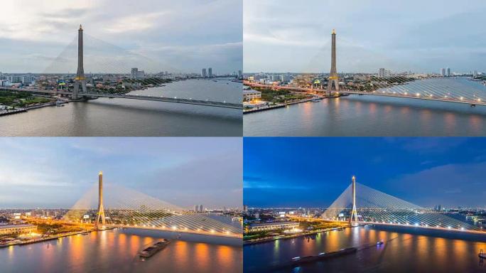 曼谷拉玛八世大桥横跨湄南河