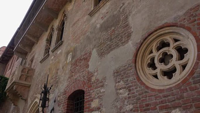 意大利维罗纳著名的罗密欧与朱丽叶阳台朱丽叶之家
