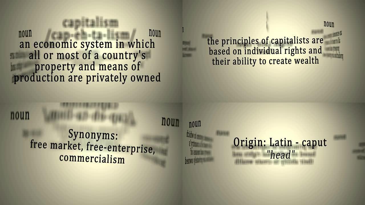 定义: 资本主义