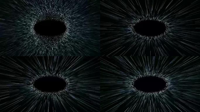 虫洞或黑洞，克服宇宙中临时空间的抽象场景4k