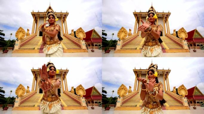 亚洲神话中的Apsara Dancer美丽的超自然女性