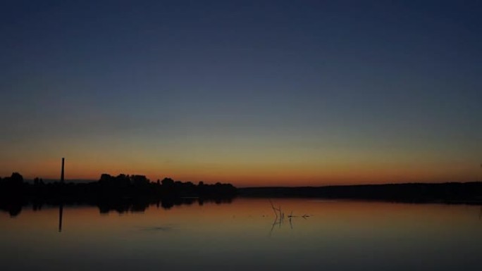 日落黎明湖自然
