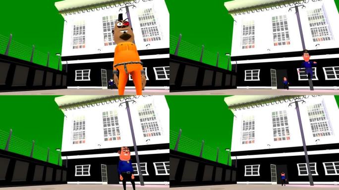 越狱-一个动画3D卡通