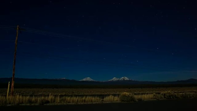 繁星点点的夜晚时间流逝