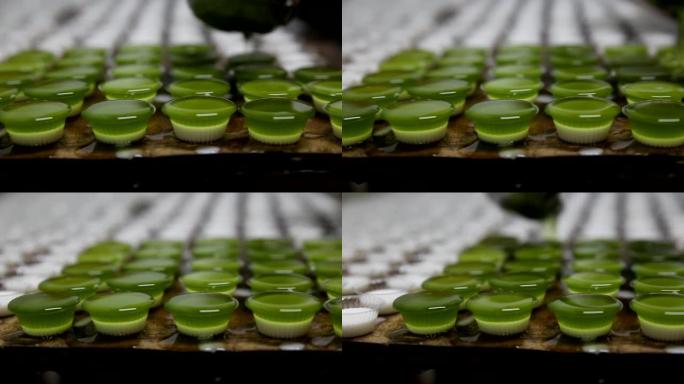 泰国传统甜点 “卡农椰子果冻”，泰国名称，滑块视频高清
