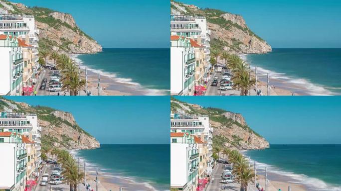 葡萄牙海滨小镇塞辛布拉的鸟瞰图