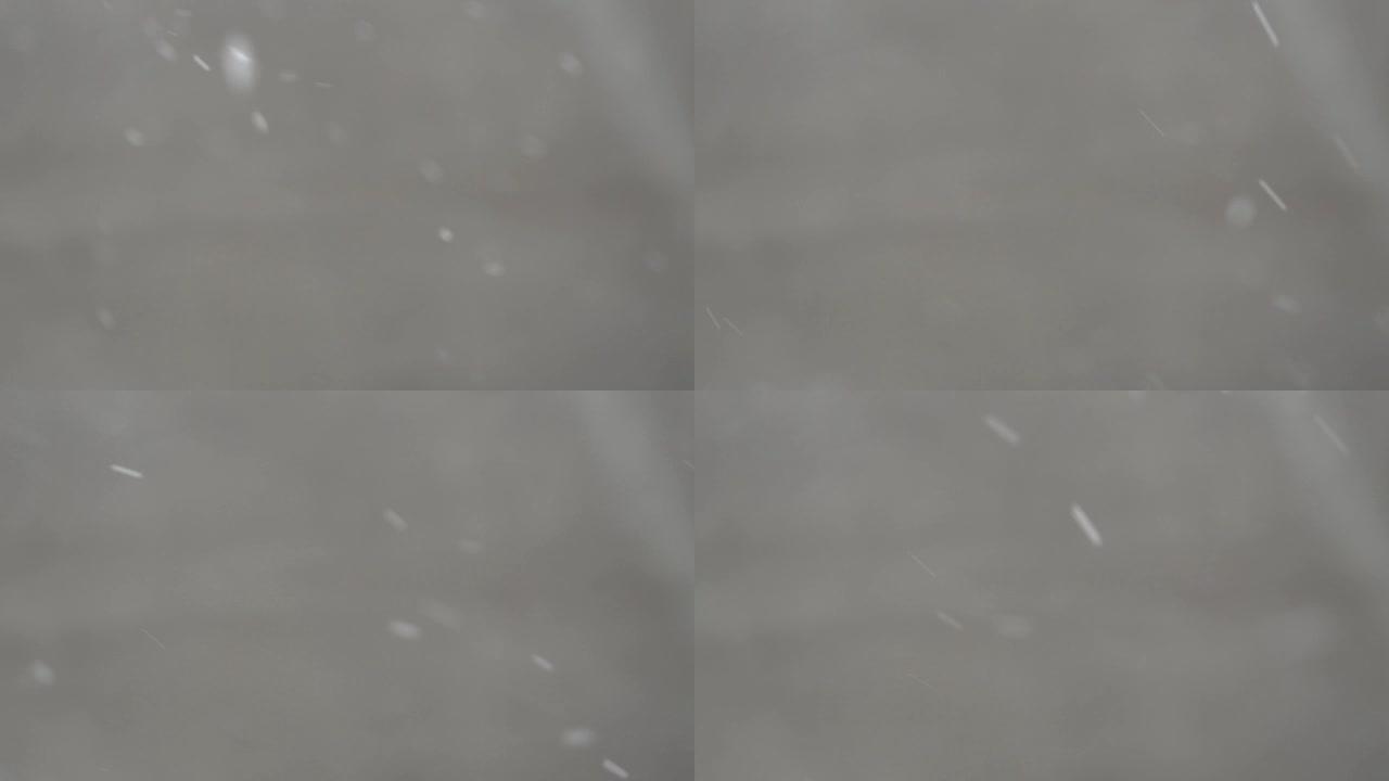 抽象的雪背景。白雪公主背景。灰色背景上的雪纹理