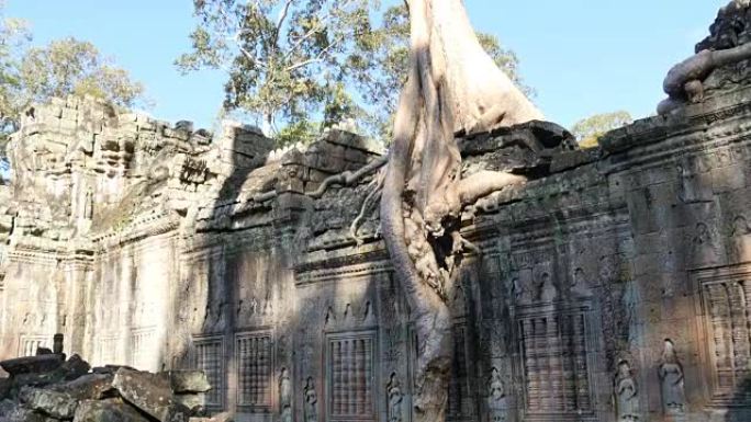 柬埔寨吴哥窟古庙遗址建筑帕汗