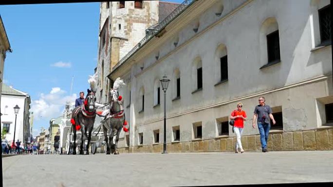 欧洲马拉马车传统浪漫旅游骑行旅游
