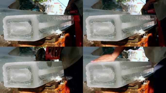 冰卖家用圆锯预切割小块冰块