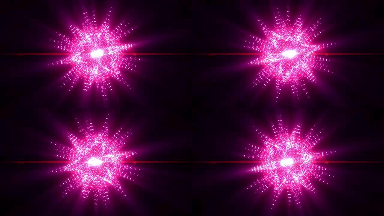 带粒子的抽象运动粉色星星背景