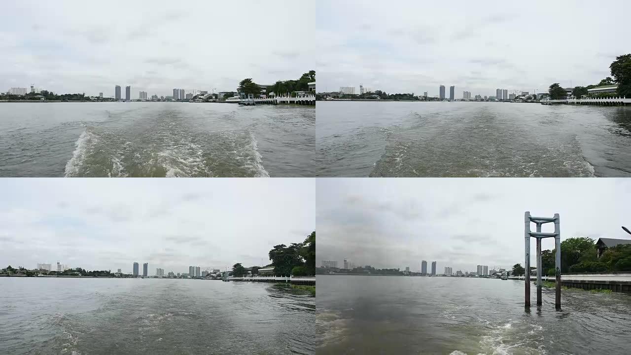 在湄南河上乘船旅行