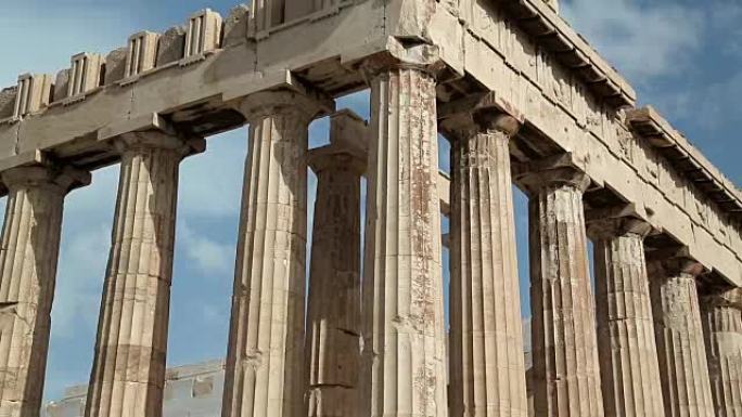 希腊雅典卫城的帕台农神庙古庙