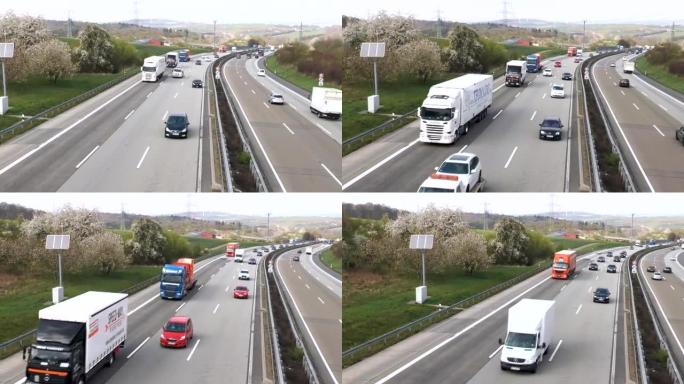 德国高速公路上的交通密集