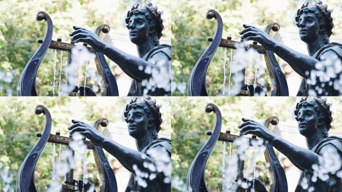 竖琴形式的喷泉水韵音乐秀艺术喷泉