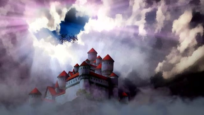 云层之上的城堡。