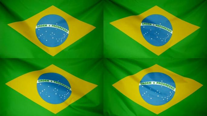 巴西慢动作真纺织品旗