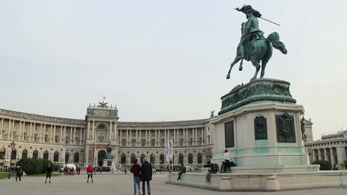 奥地利建筑，维也纳赫洛斯广场，旧城建筑。欧洲、文化和风景的美丽照片。旅游观光，旅游景观奥地利地标。世