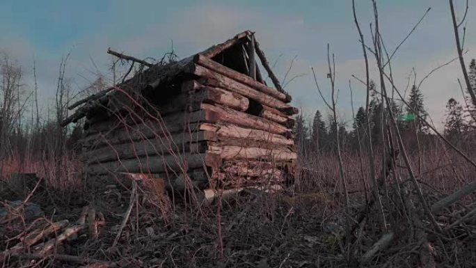 森林中的小木屋时光倒流