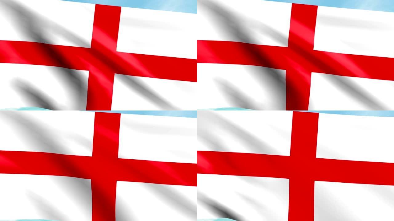 大型循环动画英格兰旗