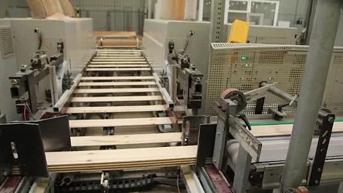 拼花生产。工业工厂。