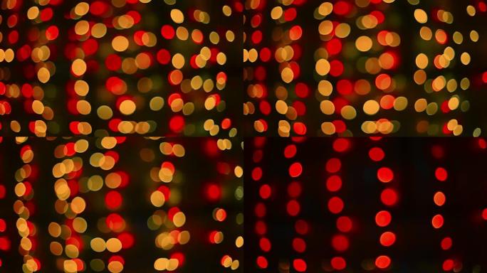 散焦的bokeh cristmas闪耀灯光抽象背景。