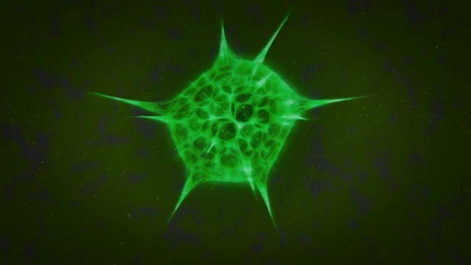 3D渲染病毒细胞等待下一个受害者