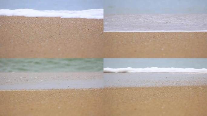 沙滩上的海浪。