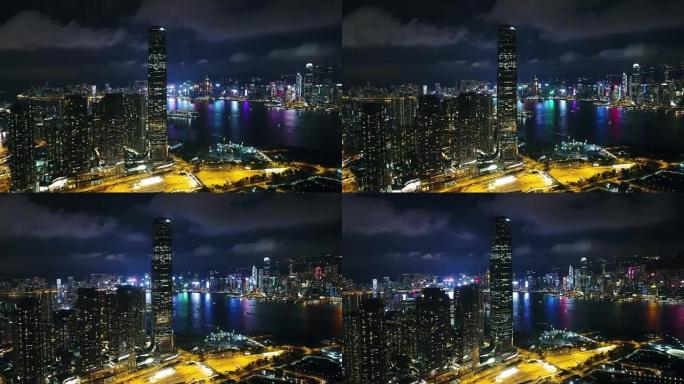 香港九龙地区夜空系列