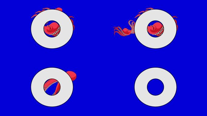 字母O和章鱼 (背景)