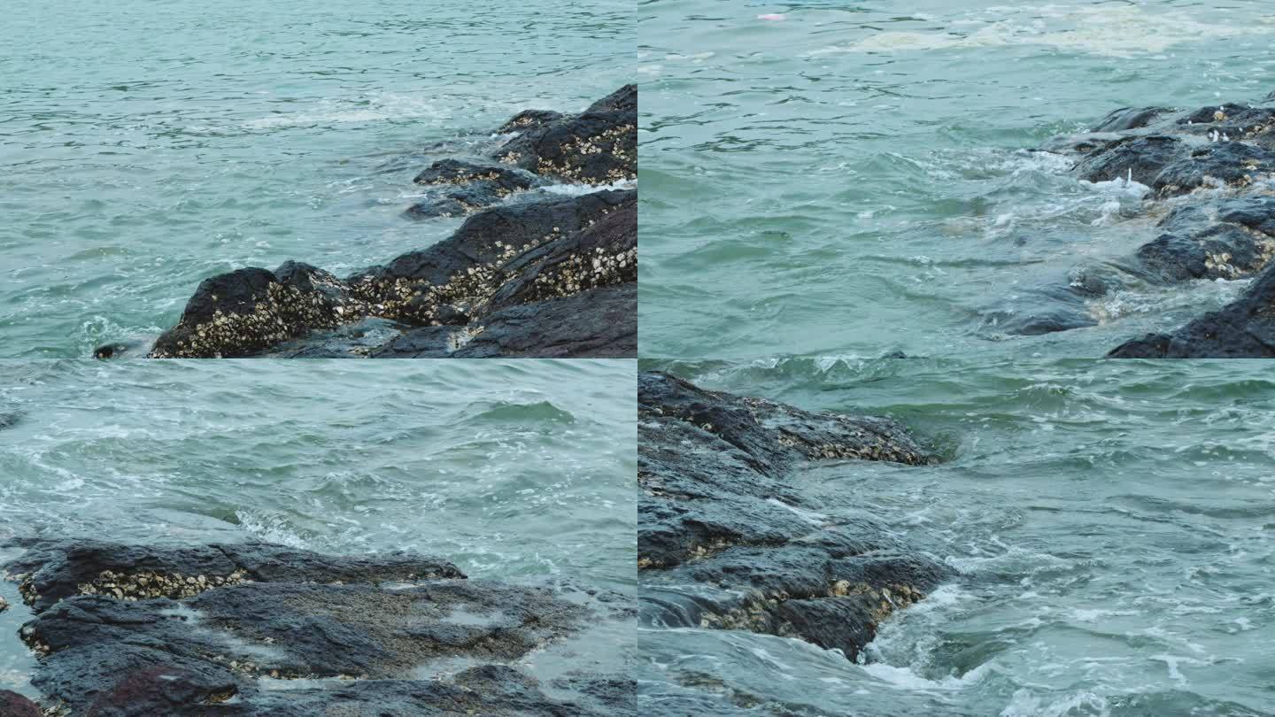 浪花拍打礁石2
