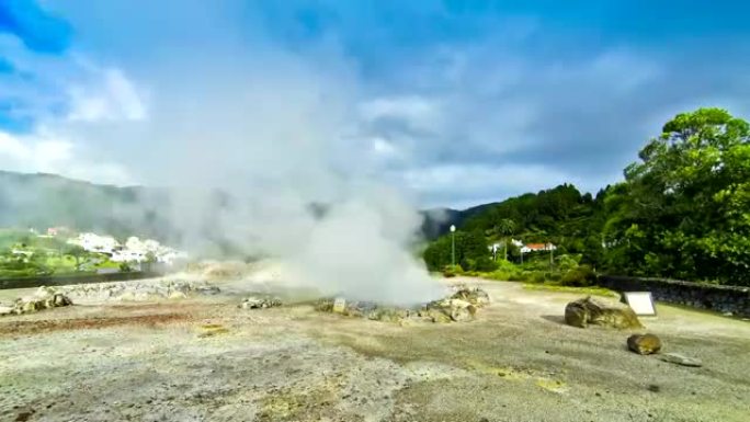 葡萄牙亚速尔群岛圣米格尔岛上的温泉