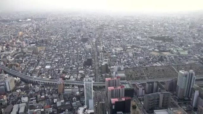 从阿倍野Harukasu看到的大阪市景观