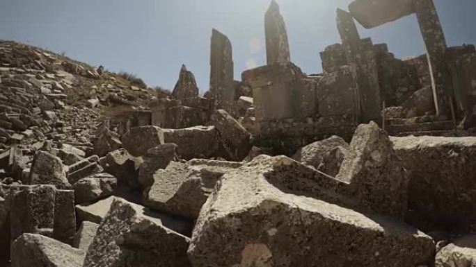 灰石遗址现场古代罗马剧院萨加拉索斯古城