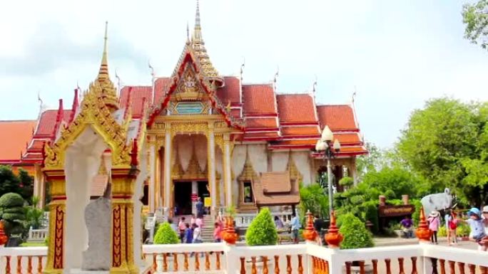 泰国普吉岛-3月9日2015: CHAITHARAM或WAT cha龙寺
