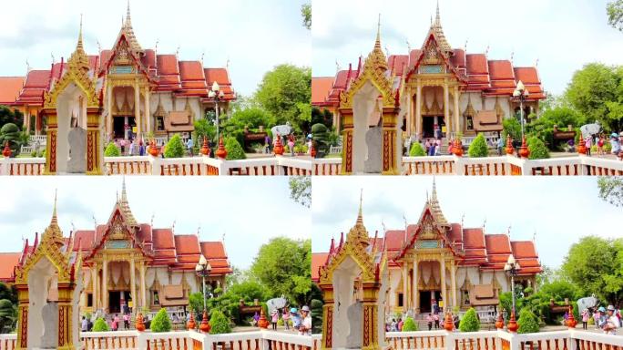 泰国普吉岛-3月9日2015: CHAITHARAM或WAT cha龙寺