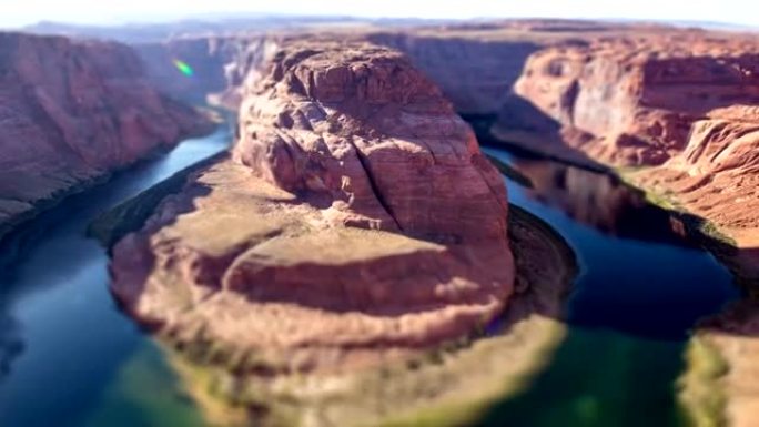 科罗拉多河的马蹄弯3D照片 (视差)