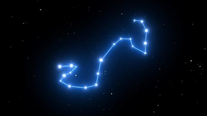 美丽的星空背景上的天蝎座