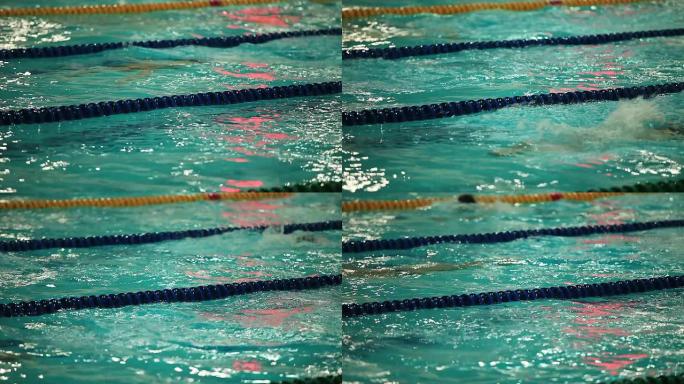 游泳池冒泡的水