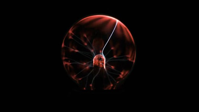 黑暗中的静电等离子体球。特斯拉线圈物理实验