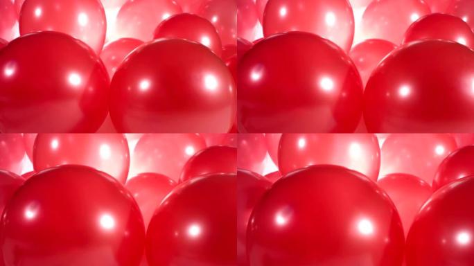 生动的红色气球运动背景