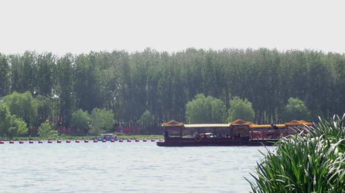 春游公园一家人游玩晨练骑行跑步北京旅游