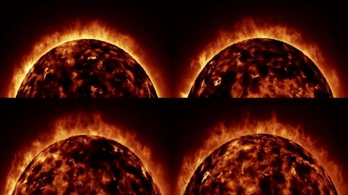 太空中的太阳3D动画