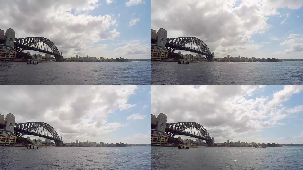 环形码头悉尼海港大桥的延时