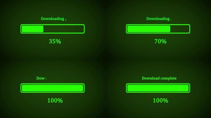 从0% 到100% 加载动画。