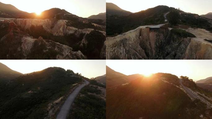 从早晨的太阳开始，多莉在Por Lo Shan的大峡谷