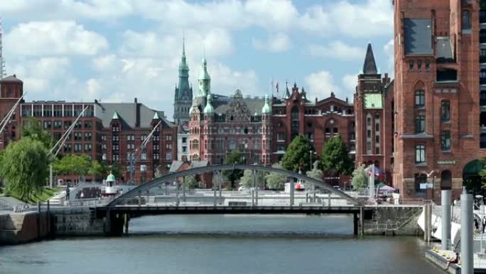 德国汉堡的斯派彻斯塔特运河和海事博物馆