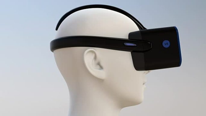 VR头盔的3D动画