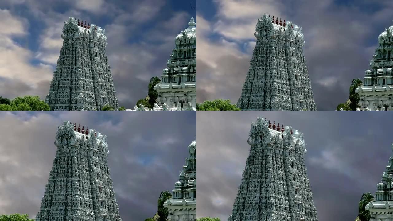 Suchindram庙供奉湿婆神、毗湿奴和梵天，受联合国教科文组织保护。南印度泰米尔纳德邦Kanni