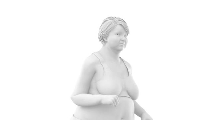 肥胖的超重女性通过阿尔法实现苗条健康的生活方式